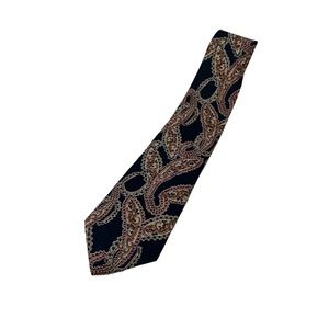 Spencer & Lowe Paisley Navy Blue Red Silk Necktie Career Dress Mens Tie